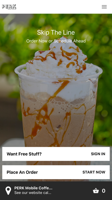 PERK Mobile Coffee Bar Screenshot