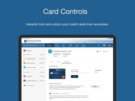 MyDCCU Mobile iPad screenshot 5 - Finance app