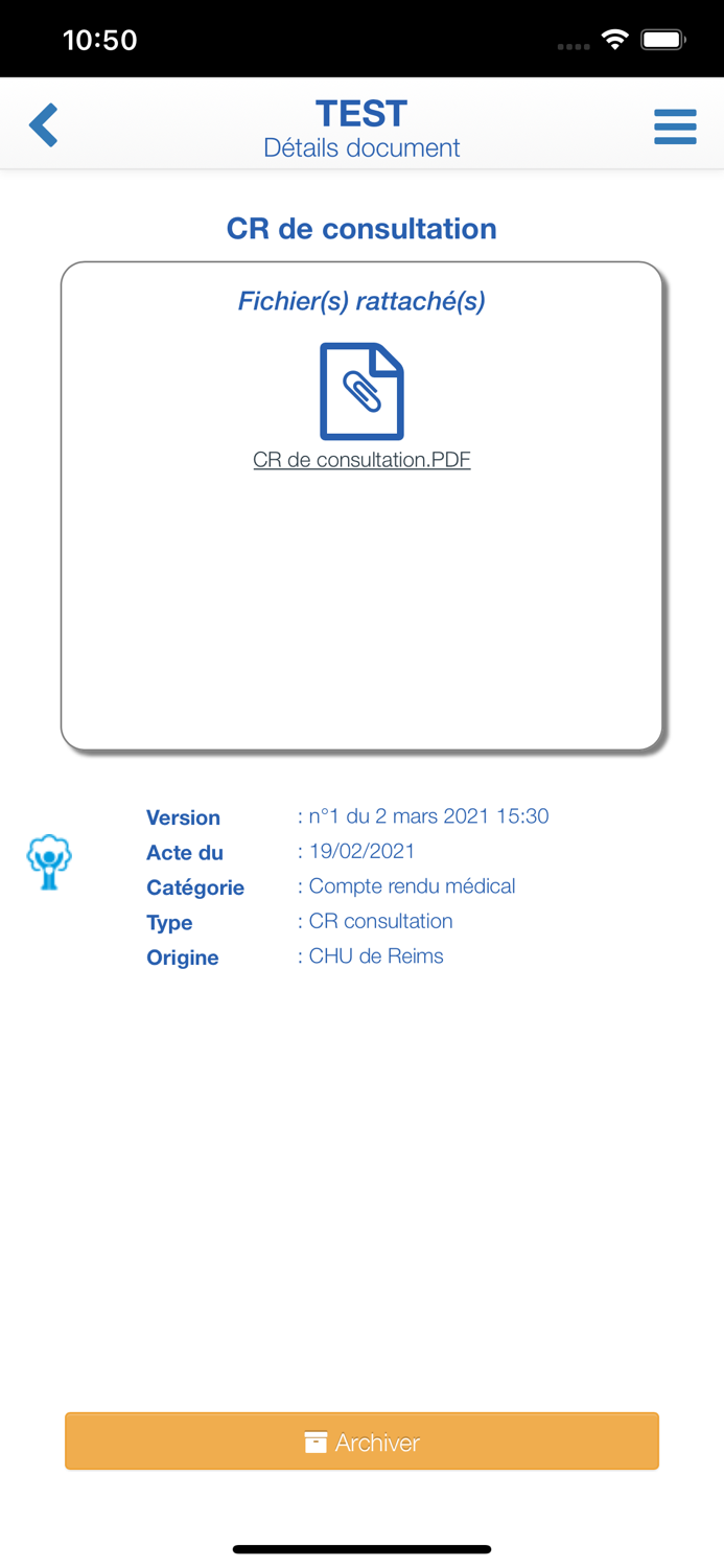 MonDossierPatient - CHU REIMS