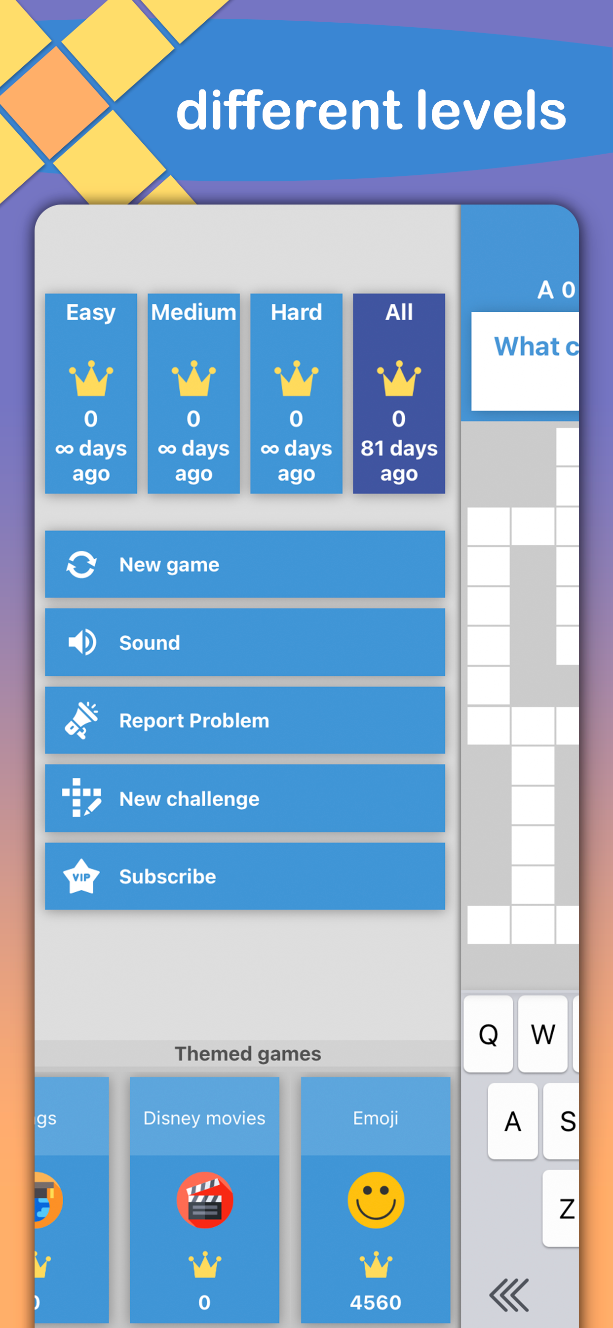 Dynamic Crossword