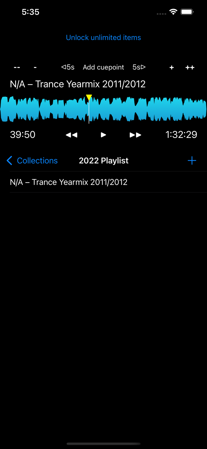 Visual Cue Audio Player iOS