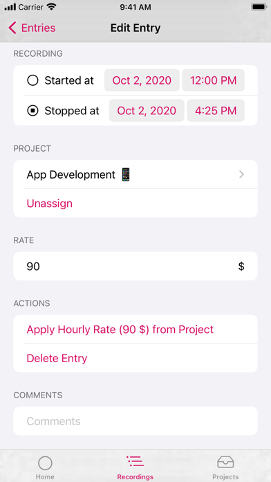 Autopilot - Time Tracking Screenshot