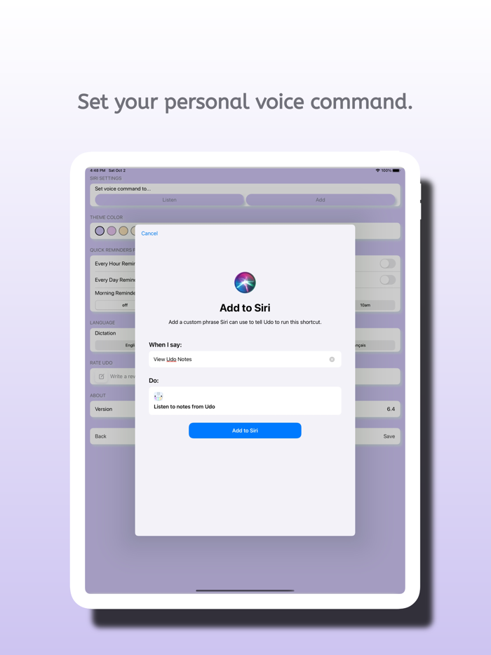 UDO Smart Assistant  Diary