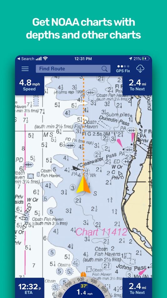 #1. PRO CHARTS - Marine Navigation (iOS) 由: MiraTrex, Inc.