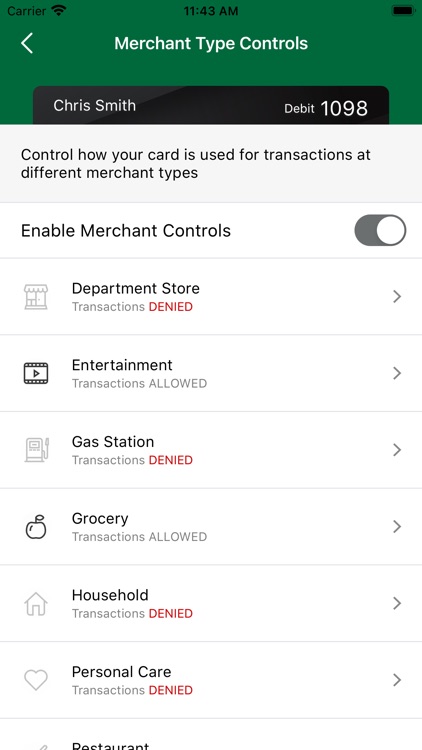 Nicolet Bank Card Control screenshot-3