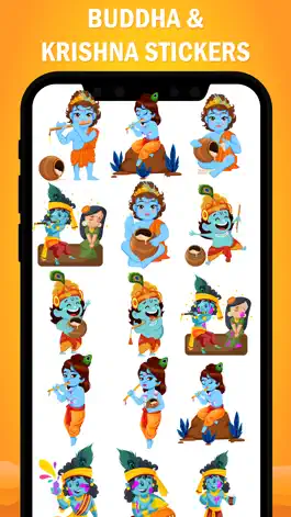 Game screenshot Buddha And Krishna Stickers apk