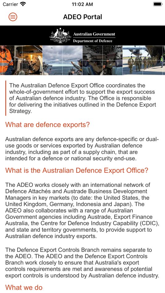 #1. ADEO Portal (iOS) By: Australian Government Department of Defence