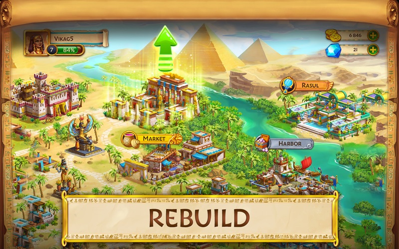 jewels of egypt: match-3-games iphone screenshot 2