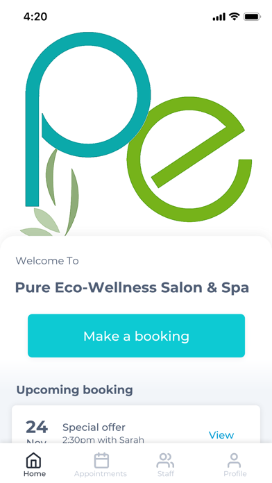 Pure Eco-Wellness Salon & Spa Screenshot