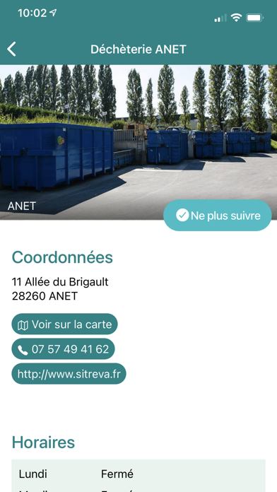 Info déchèteries Sitreva Screenshot