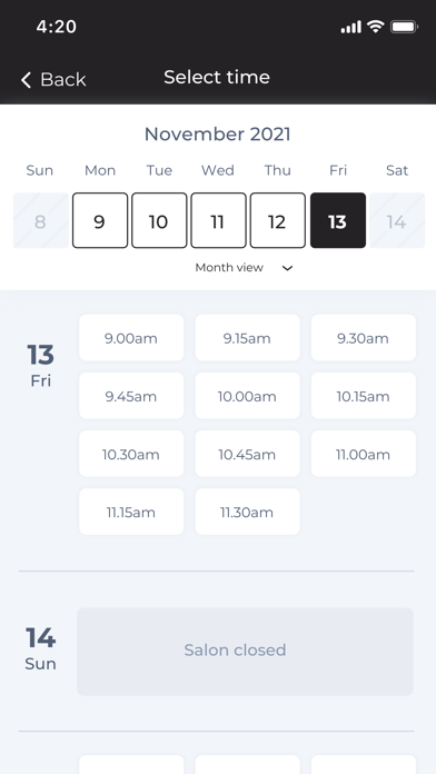 Robert Bell Salon Screenshot