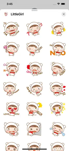 Game screenshot Little Cute Girl Sticker apk