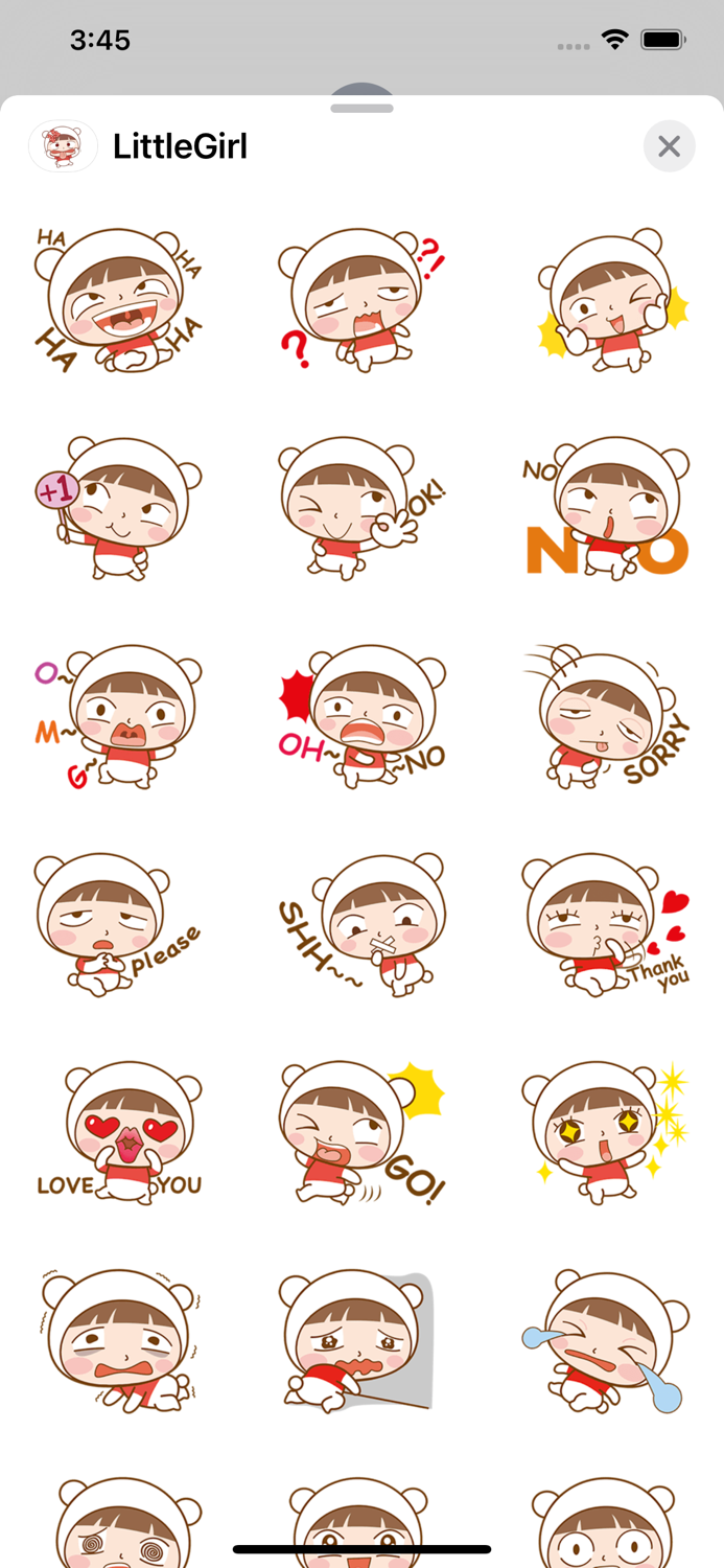 Little Cute Girl Sticker