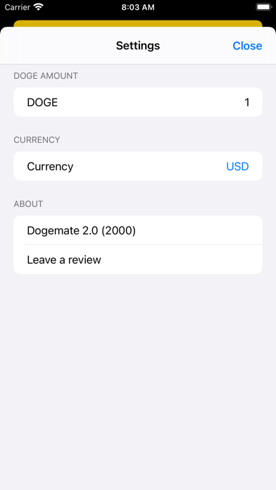 Dogemate - Dogecoin Tracker Screenshot