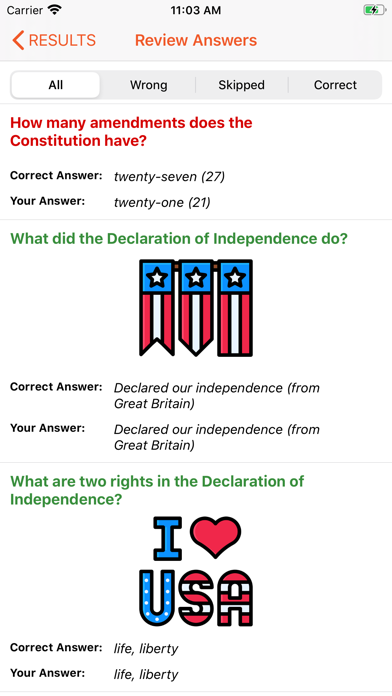 USA Citizen Test Screenshot
