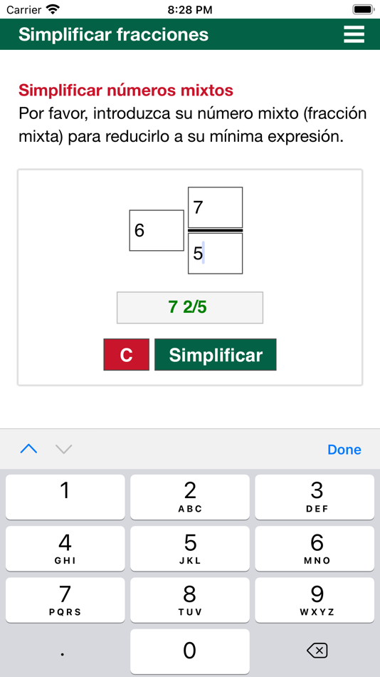 #2. Simplificar fracciones (iOS) Podle: H Valeur