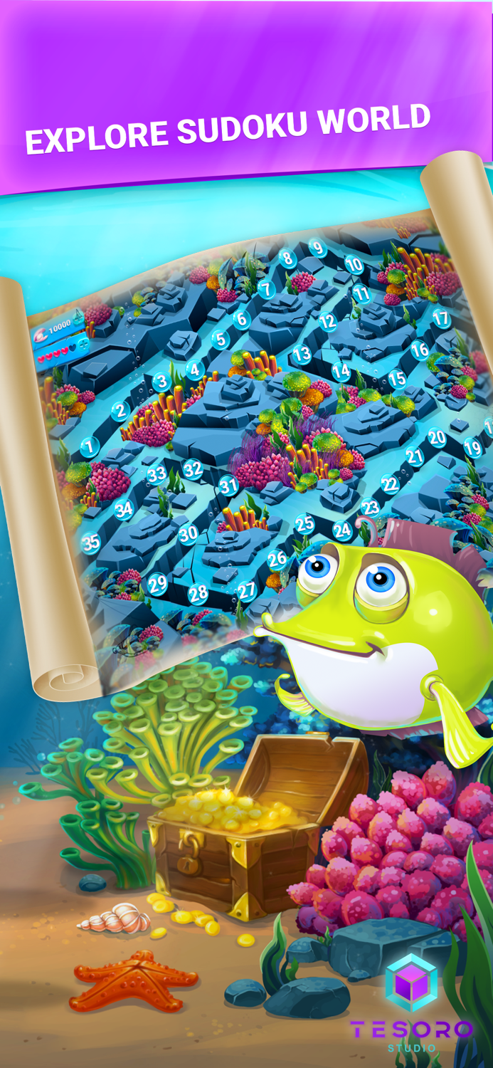 Fish Sudoku cute puzzle game