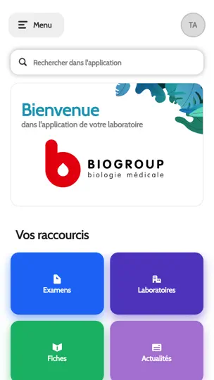 Capture d'écran de Biogroup sur iPhone 2