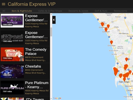 California VIP iPad screenshot 3 - Business app