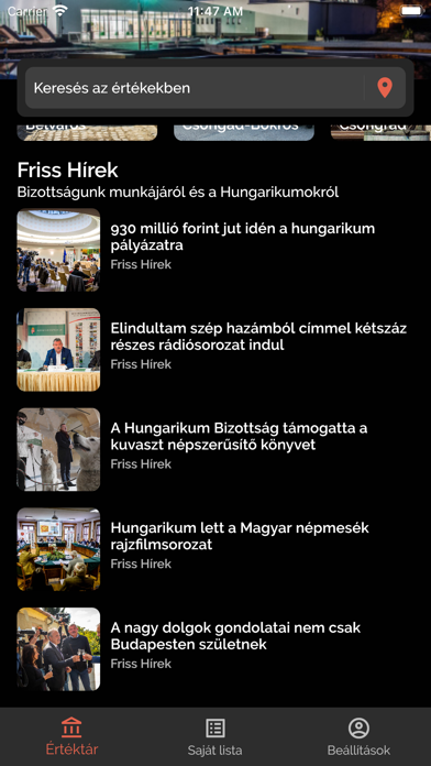 Csongrád Értéktár Screenshot