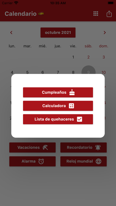 Calendario Español 2024 Screenshot