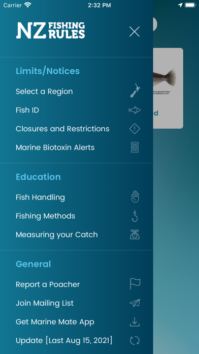 NZ Fishing Rules Screenshot