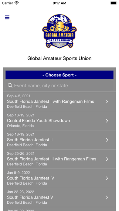 Global Amateur Sports Union Screenshot