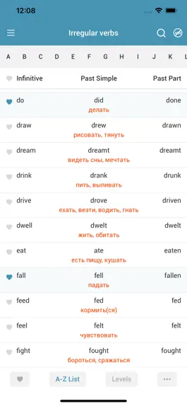 Game screenshot Smart Irregular Verbs mod apk