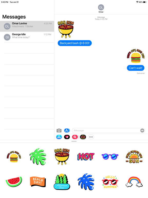 Hello Hot Summer Fun Stickersのおすすめ画像3