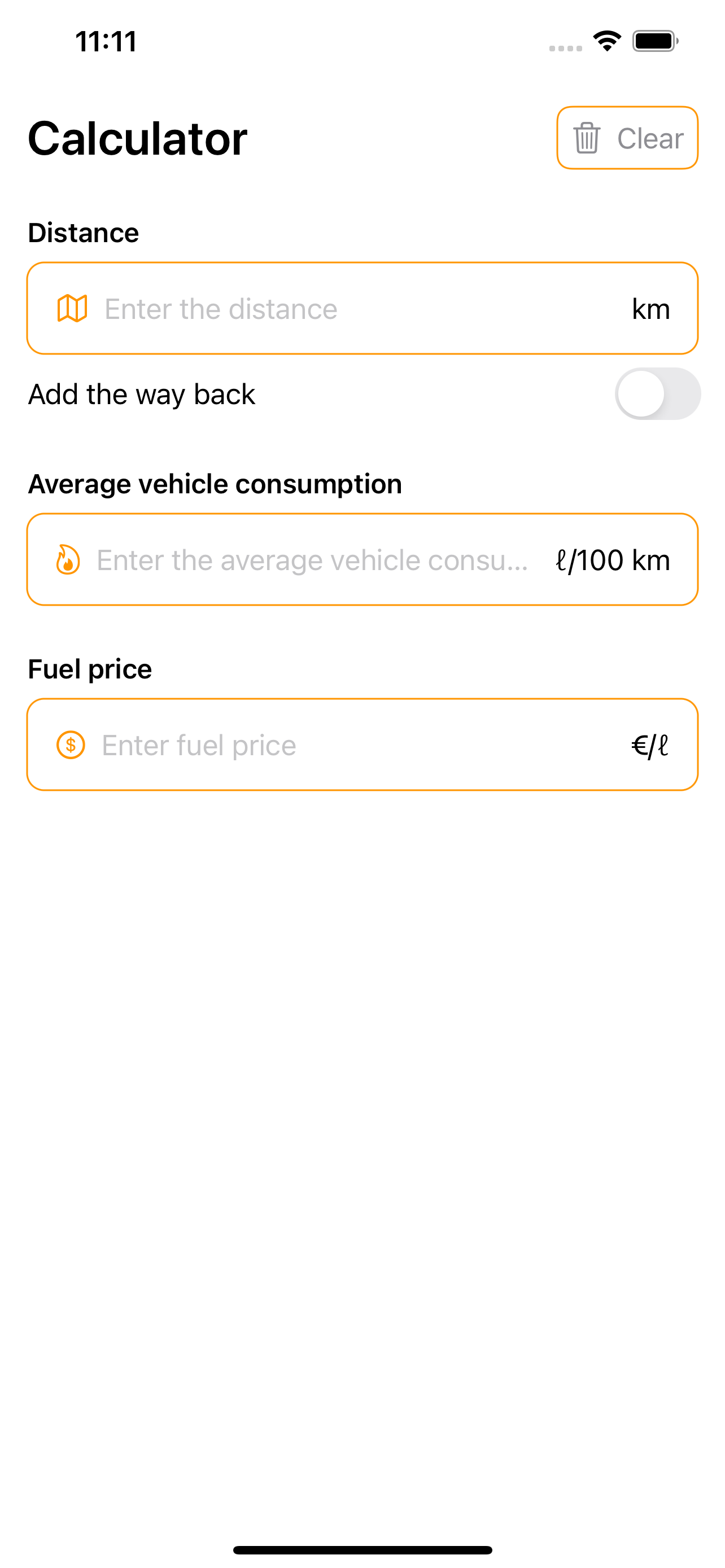 Fuel Trip Calculator