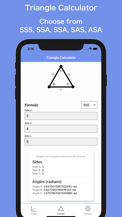 Triangle & Slope Calculator