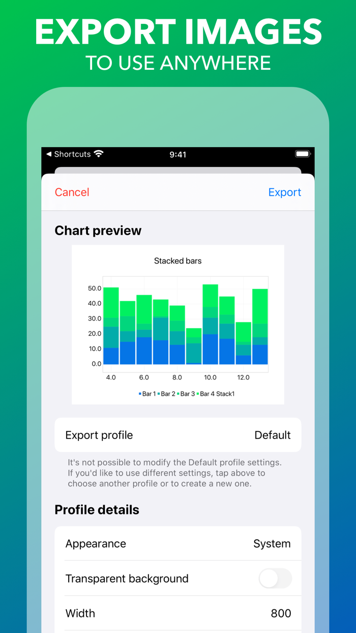 Charty for Shortcuts