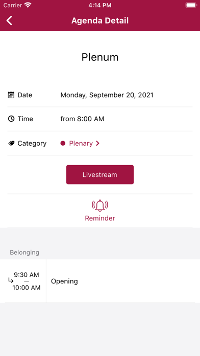 msgEvents Screenshot