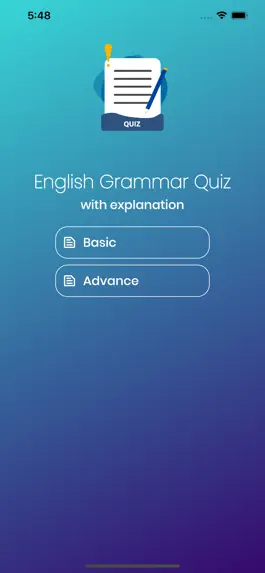 Game screenshot Grammar Quiz with Explanation mod apk