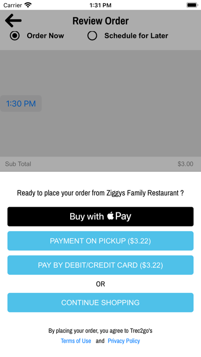 Ziggys Family Restaurant Screenshot