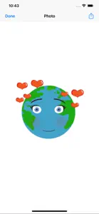 Green Earth Day Animated Emoji screenshot #2 for iPhone