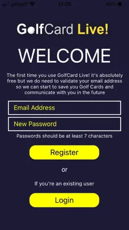 Game screenshot GolfCardLive apk