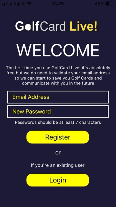 GolfCardLive Screenshot