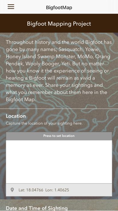 BigfootMap Screenshot