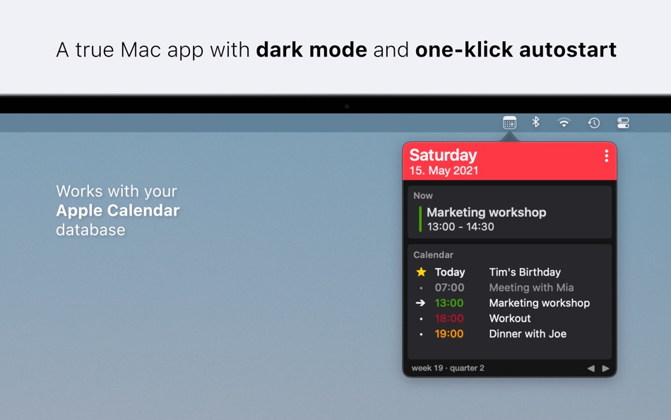 #3. GlanceCal - Menu Bar Calendar (macOS) 由: Henri Bredt