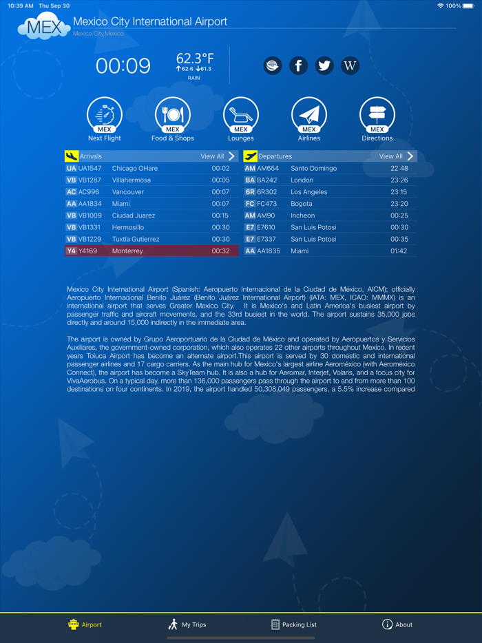 Mexico City Airport MEX Radar