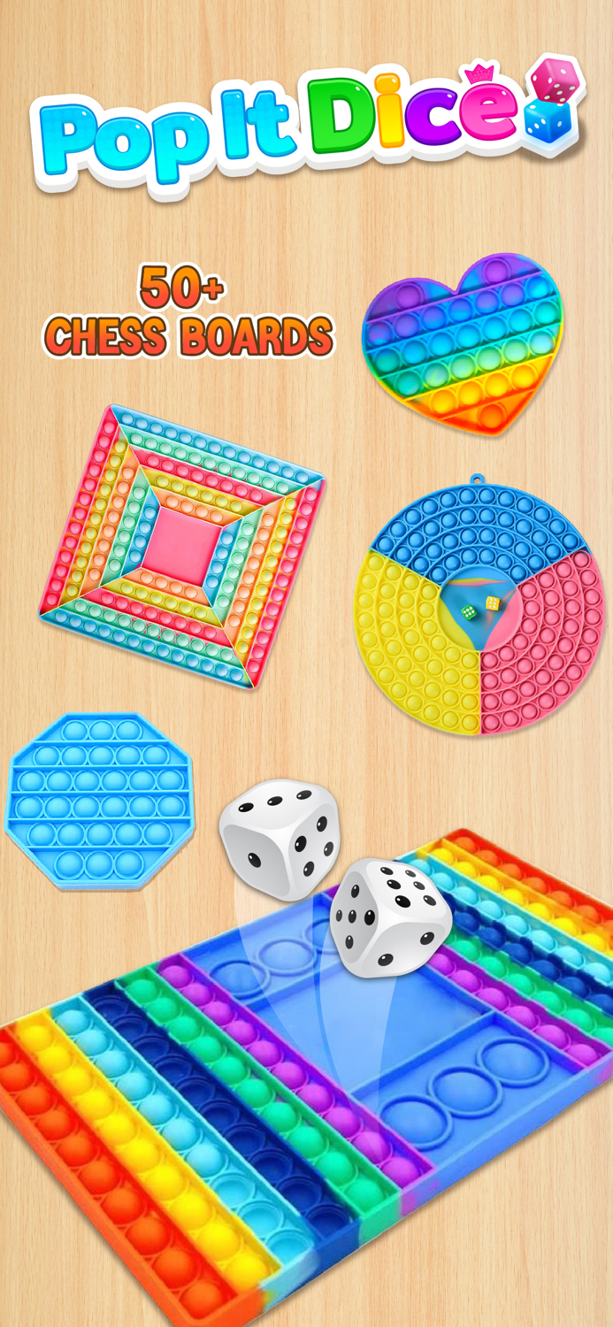Pop It Chess - Pop It Dice 3D