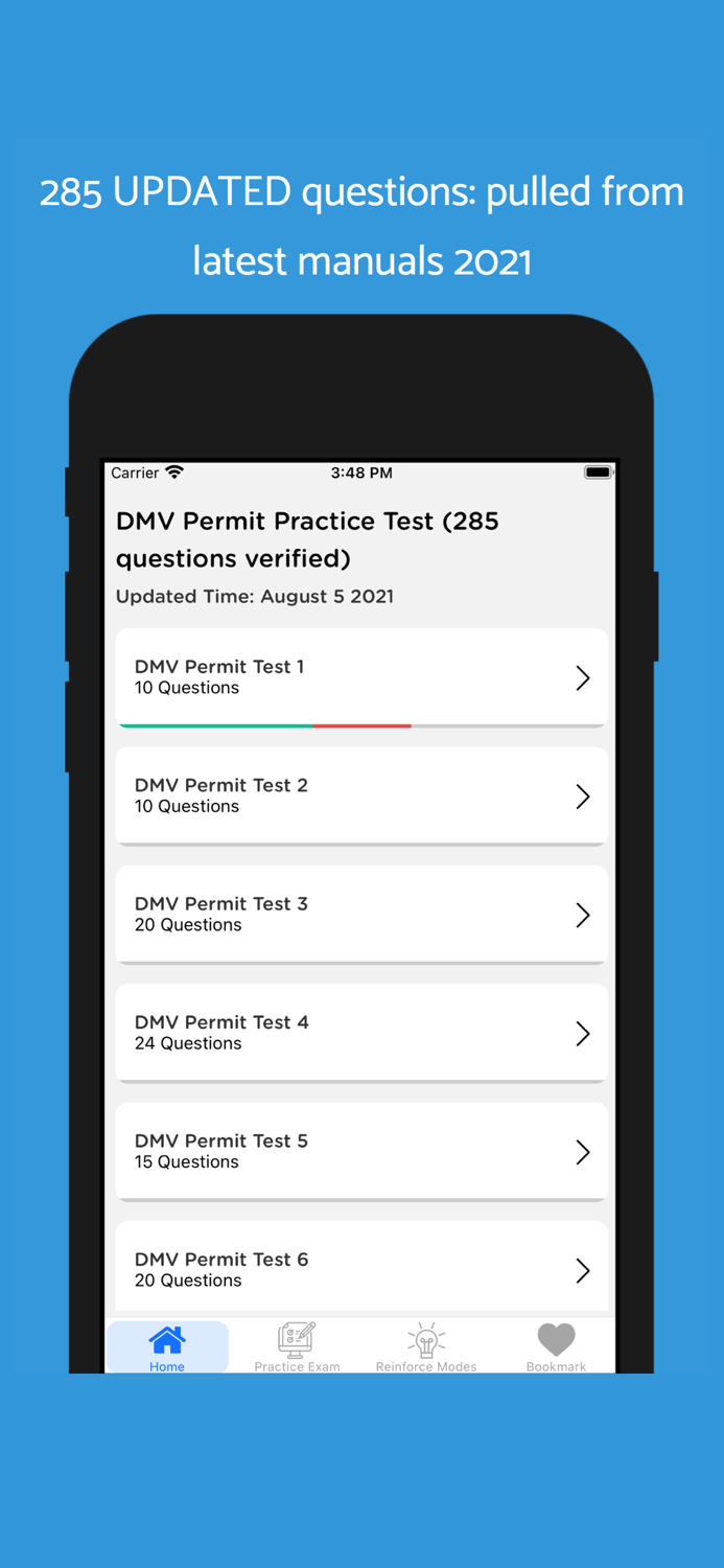DMV Permit Test UPDATED 2021