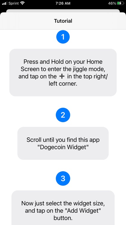 Dogecoin Widget