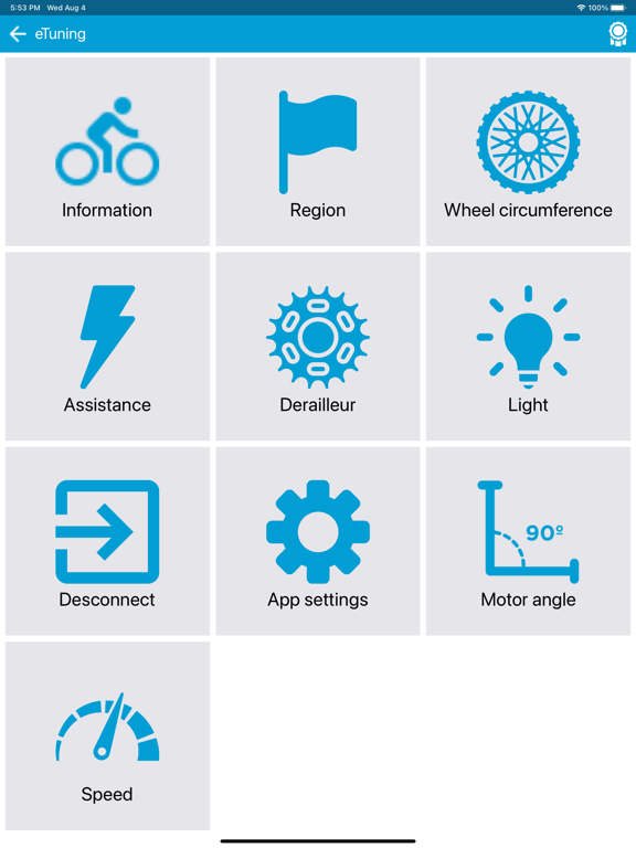 eTuning - for Shimano ebikes iPad app afbeelding 1