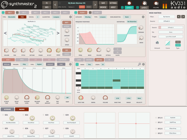 Skjermbilde av SynthMaster 2