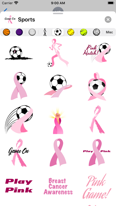 Breast Cancer Sport Ribbons Screenshot