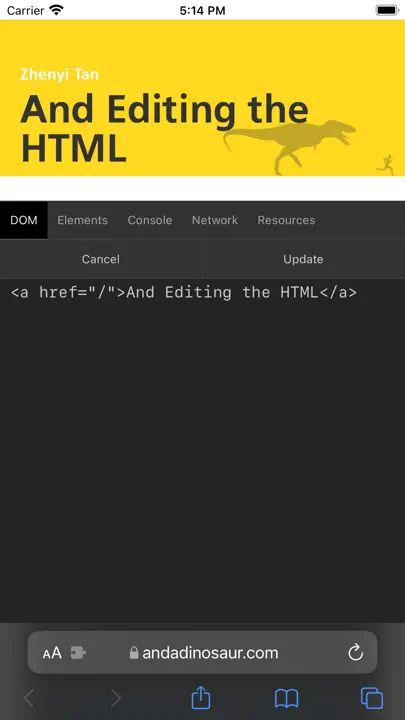 Web Inspector iPhone-skjermbilde 2