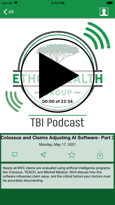 Ethos TBI Podcast Screenshot