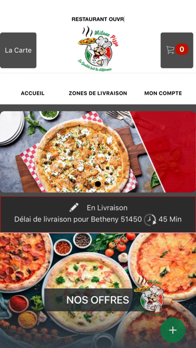 MILANO PIZZA Reims Screenshot